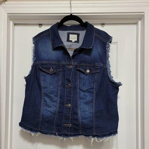 Wax Jean Dark Blue Denim Vest